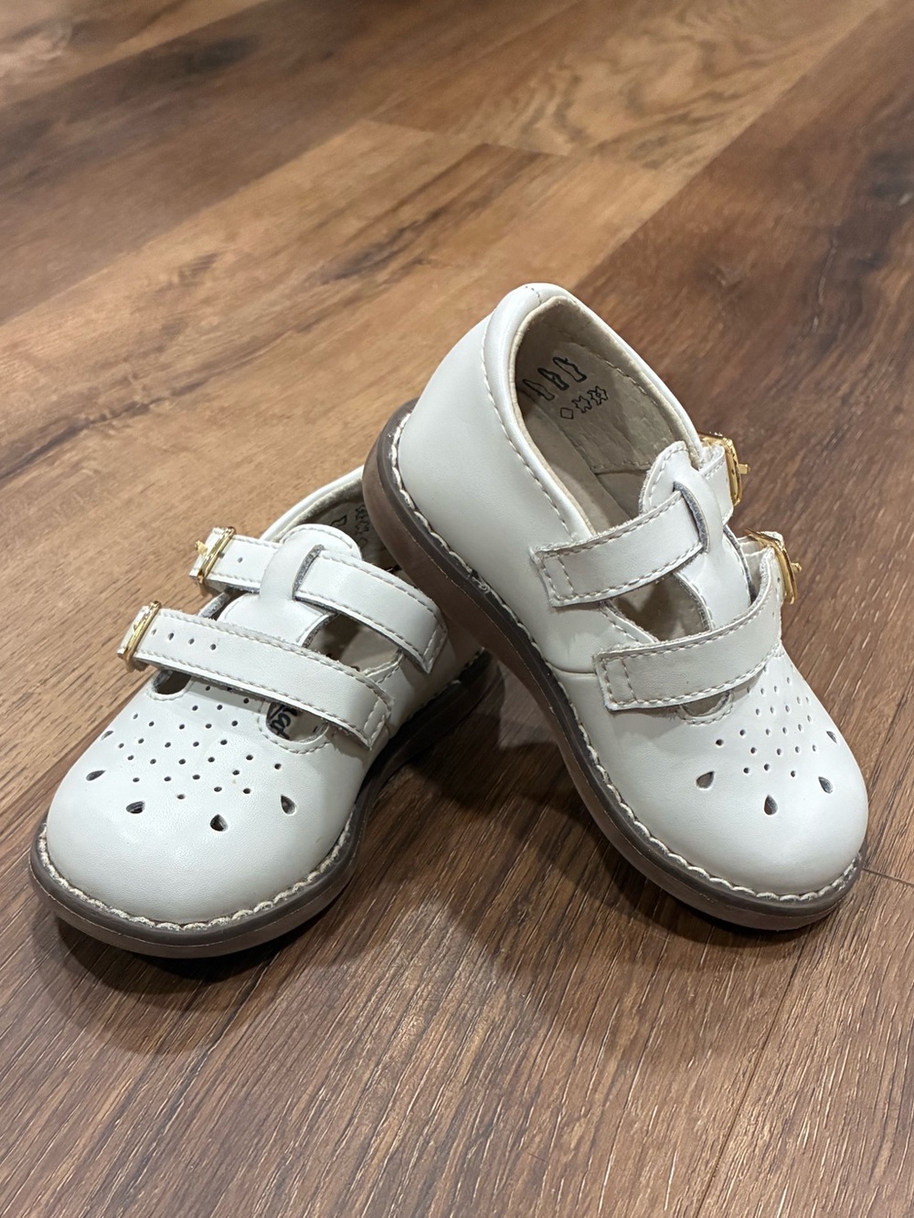 Footmates White Dress Shoes Mary Jane’s  Toddler Preppy 5 Baby